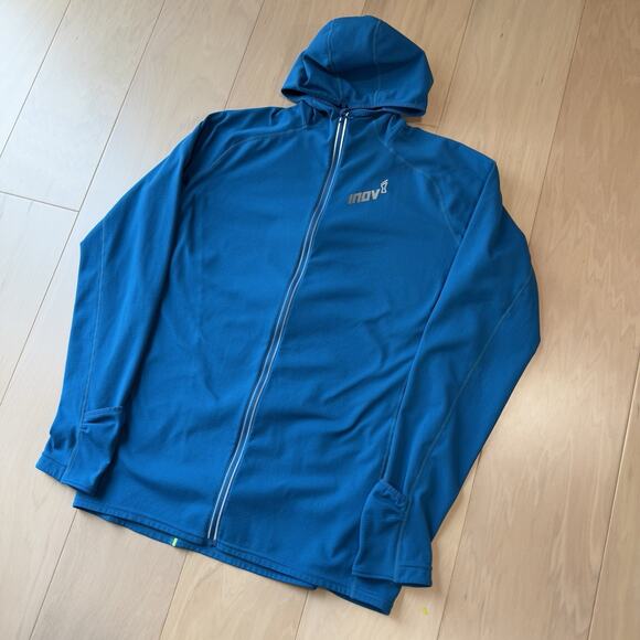 Inov8 VentureLite Mid Hoodie L Blue Full Zip Lightweight Hooded Outerwear - Picture 10 of 10
